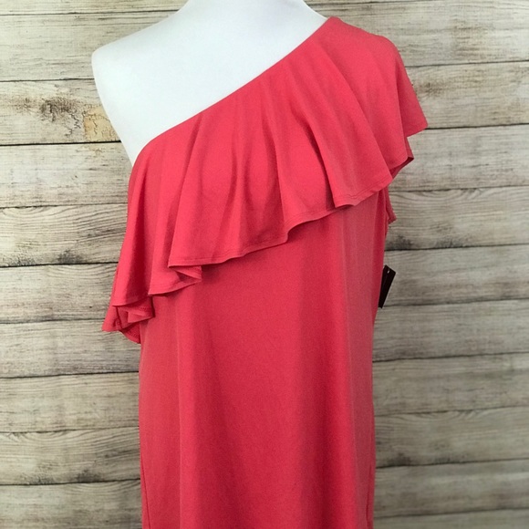 INC Ruffled One Shoulder Top - Picture 2 of 4